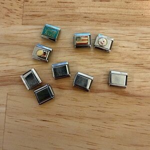 Silver and Multicolor Italian Charm Links